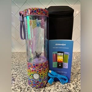 BlendJet 2 Lisa Frank Edition Rainbow Fade Portable Blender with Case - RARE EUC